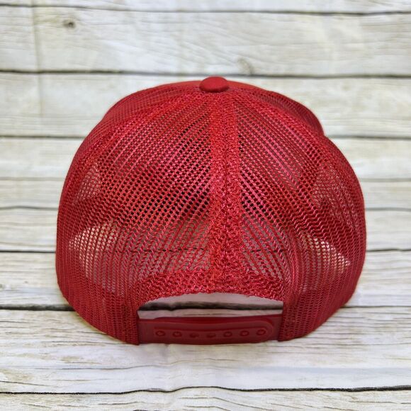 VTG Die Tool Engineer Trucker Hat Red Snapback Cap Yupoong Mesh Embroidered 90s - Picture 5 of 13